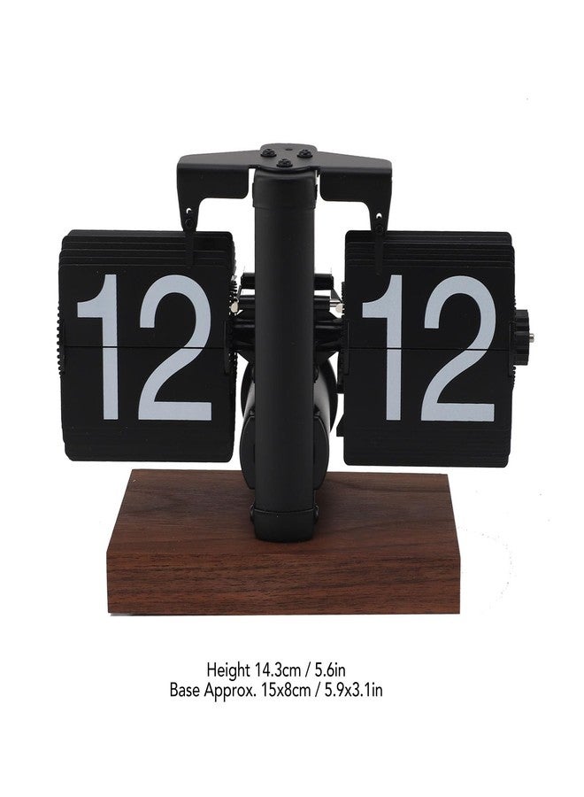 CXCTCT Flip Clock,Vintage 24 Hours Adjustable Digital Flip Down Clock for Living Room Office Retro Minimalist Desk - Image 2